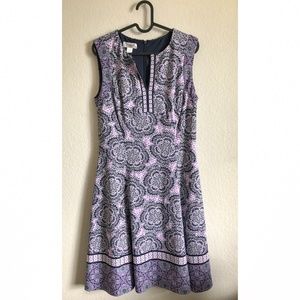 Maggy Purple / Blue Midi Pleated Dress